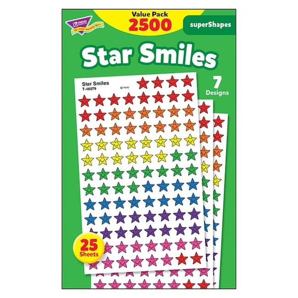 Trend Enterprises T-46917-3 Star Smiles Value Pk Superspots Shapes Stickers - Pack of 3 T-46917-3 - main
